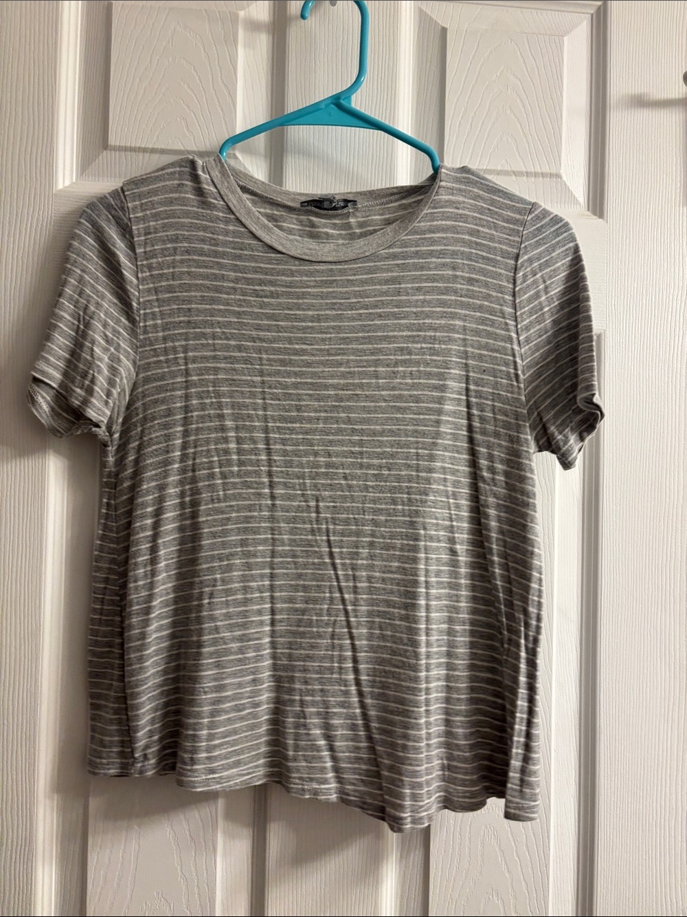 Charlotte Russe Basic Grey striped tee